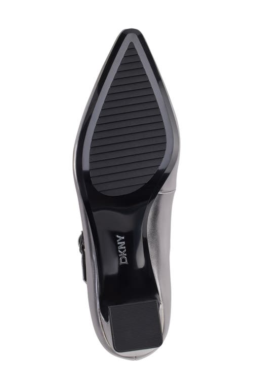 Dkny Samira Pointed Toe Mary Jane Pump In Nickel