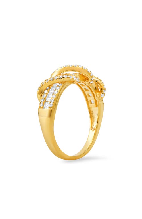 Queen Jewels Twisted Cubic Zirconia Band Ring In Gold
