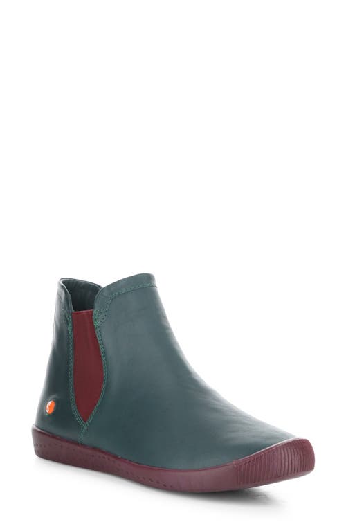 Softinos by Fly London Itzi Chelsea Boot in Forest Green/Bordeaux Leather