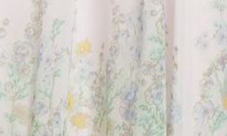 Zimmermann Floral Ruffle Linen & Silk Gown In Blue Meadow