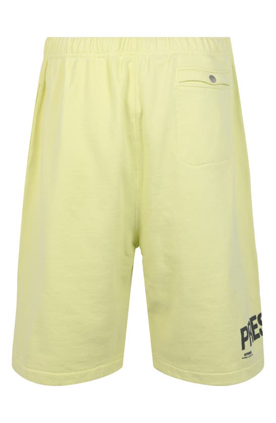 Shop Heron Preston Global Collage Sweat Shorts In Yellow