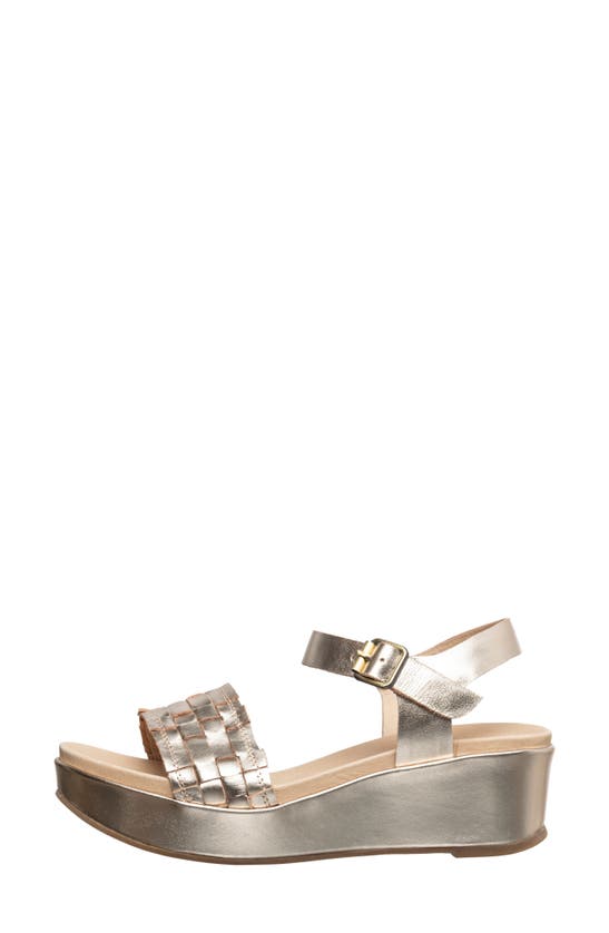 Shop Antelope Harlow Wedge Sandal In Gold Leather