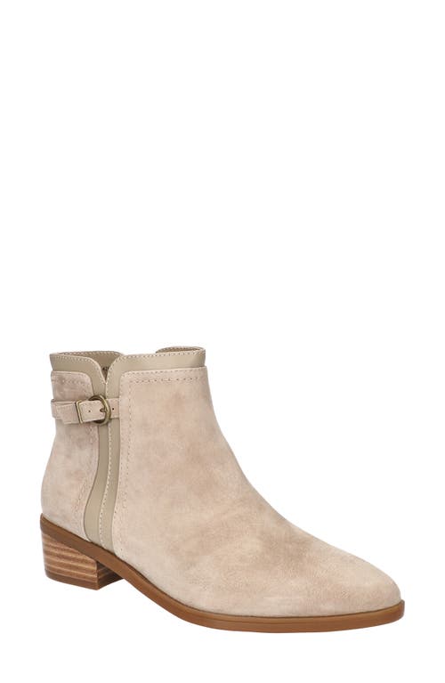 Bella Vita Beatrice Bootie in Almond Kidsuede Leather 