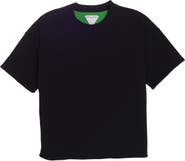 Bottega Veneta® Men's Relaxed Fit Double Layer Cotton T-Shirt in Petrol /  Chalk. Shop online now.