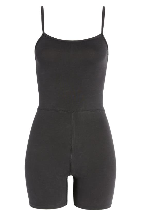 Shop Bp. Peached Stretch Cotton Jersey Romper In Black Jet