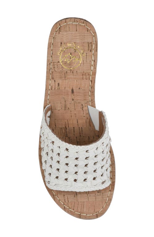 Shop White Mountain Footwear Charges Cork Wedge Sandal In White/burn/smooth