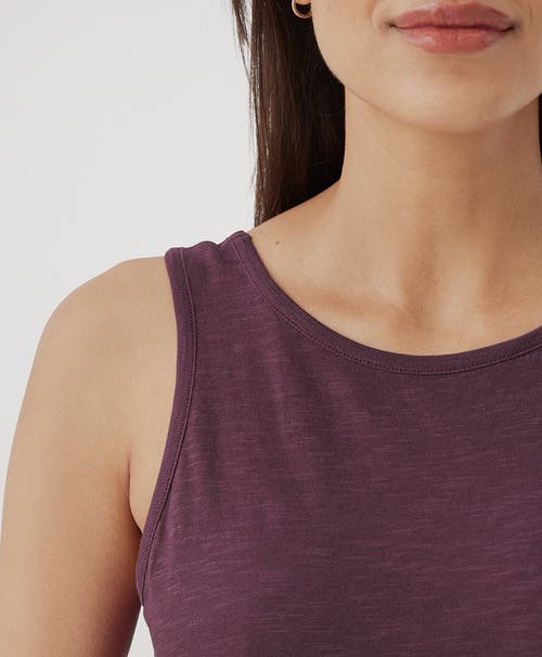 Shop Pact Organic Featherweight Slub Reversible Tank In Maroon