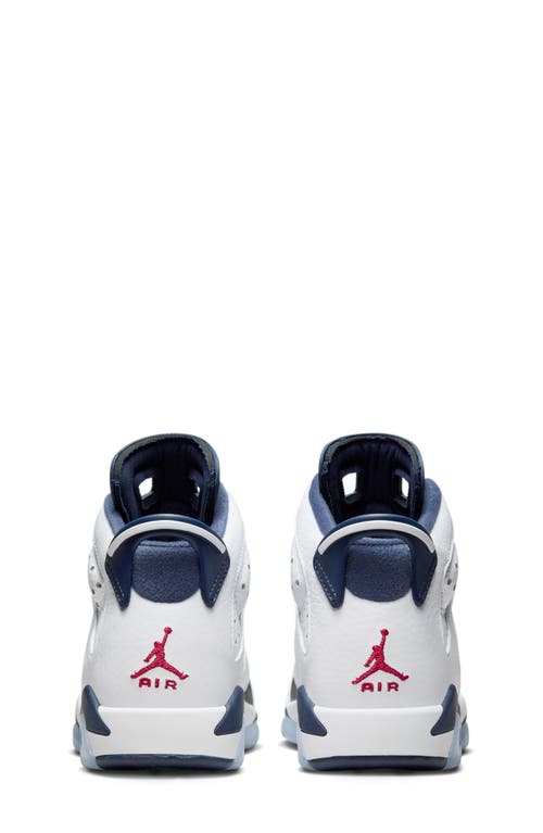 Jordan Air 6 Retro High Top Sneaker In White/varsity Red/navy