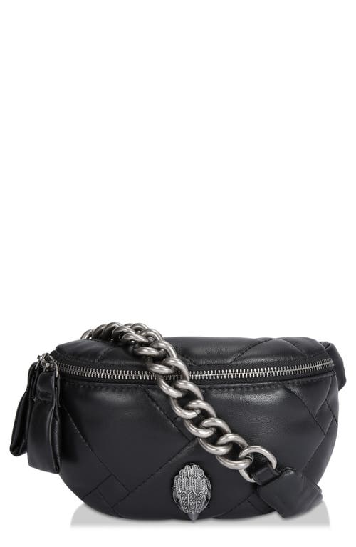 Kensington Leather Belt Bag in Black