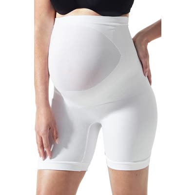 Blanqi Everyday Belly Support Maternity Shorts, White