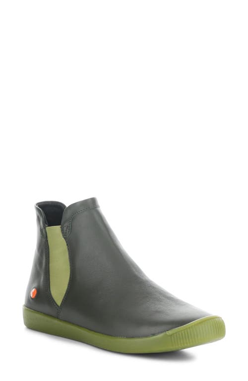 Itzi Chelsea Boot in Military/Olive Smooth Leather