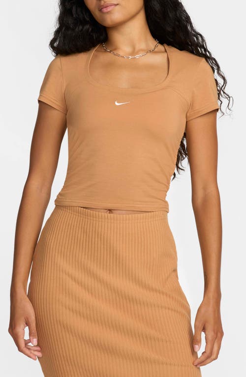 Shop Nike Chill Knit Top In Flax/sail