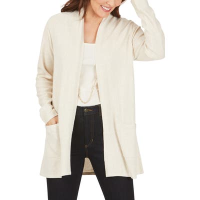 Foxcroft Nolita Open Front Cardigan, Brown