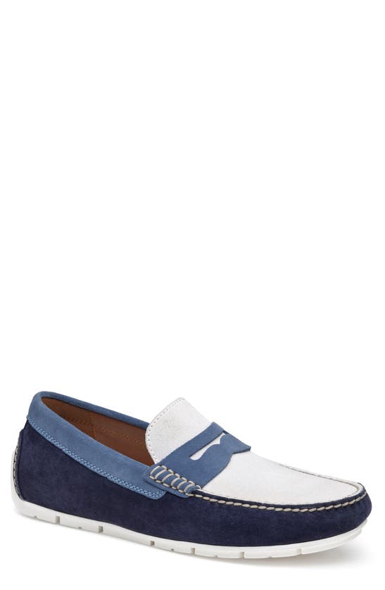 Navy Multi English Suede