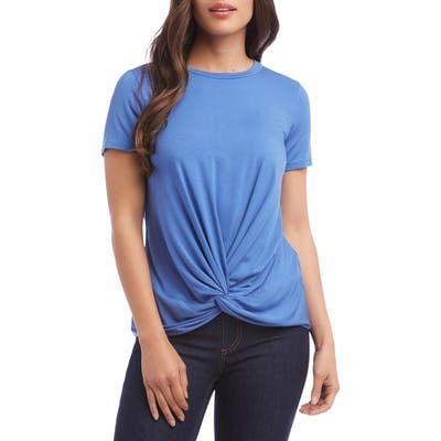 Karen Kane Twist Front Top, Blue