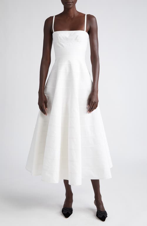 Altuzarra Connie Tiered Cotton Fit & Flare Dress Natural White at Nordstrom, Us