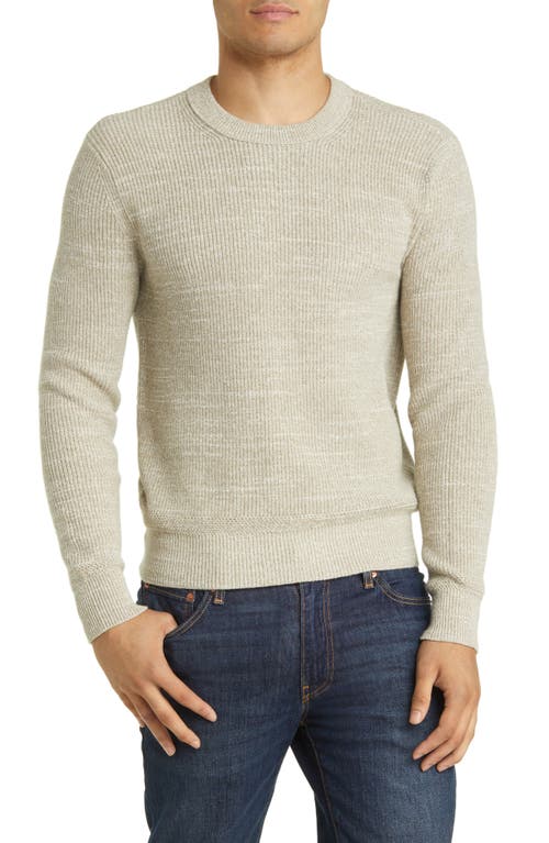 Seafarer Cotton Rib Sweater in Feather Marl