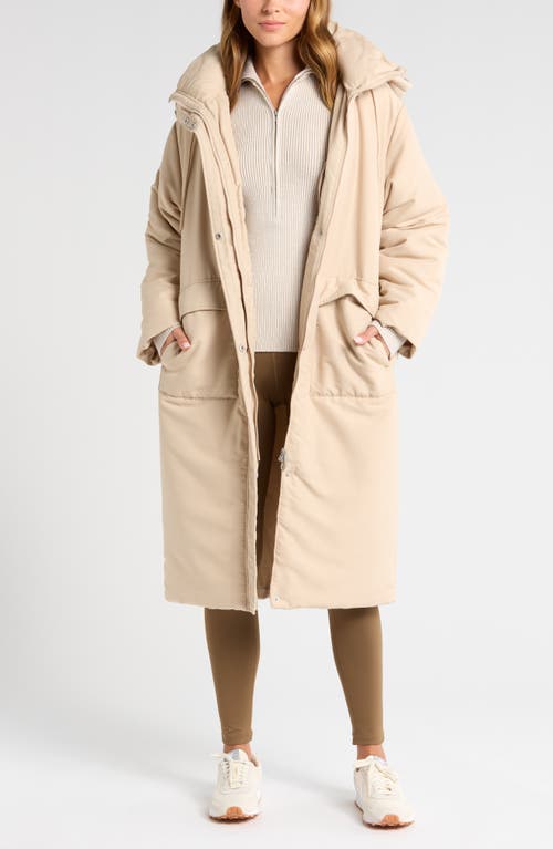 Zella Duvet Insulated Coat in Tan Oxford 