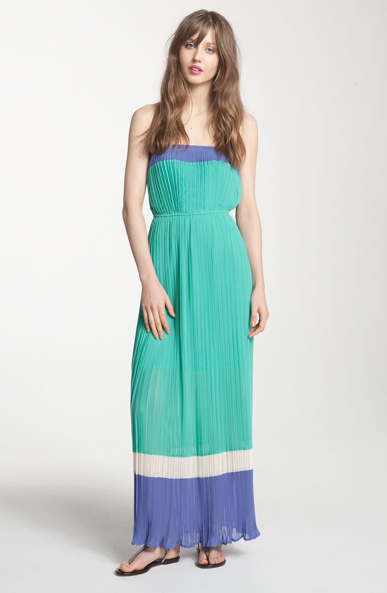 Romeo & Juliet Couture Colorblock Pleated Maxi Dress | Nordstrom
