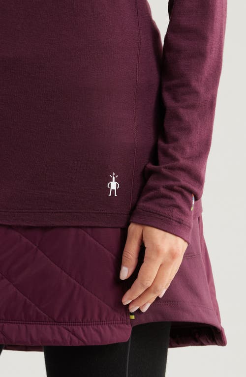 Smartwool Classic Thermal Long Sleeve Merino Wool Base Layer T-shirt In Eggplant
