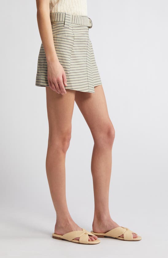 Shop Rails Deanna Check Cotton & Linen Miniskirt In Sage Mini Check
