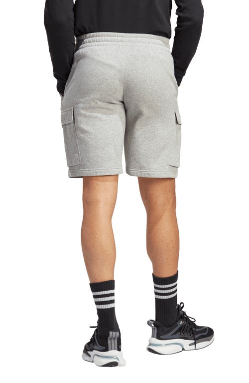 Shop Adidas Originals Adidas Essentials Fleece Cargo Shorts In Medium Grey Heather