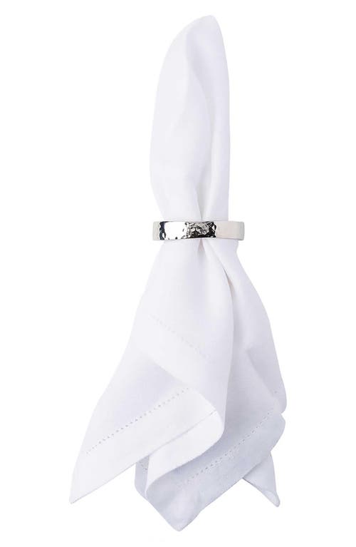 Juliska Puro Napkin Rings, Set Of 4 In Silver