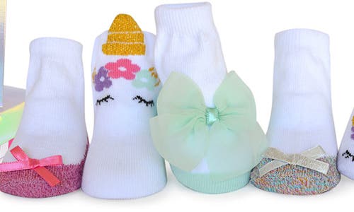 Trumpette Sabrina Assorted 6-pack Embellished Unicorn Socks In Assorted Pastel