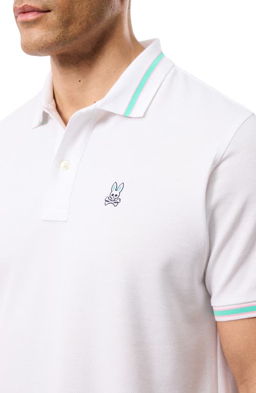 PSYCHO BUNNY PSYCHO BUNNY IRVING TIPPED PIQUÉ POLO 