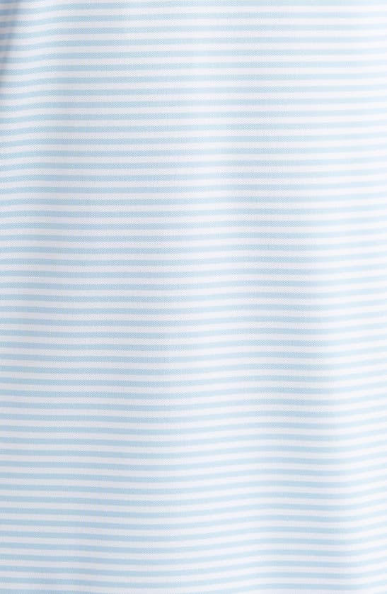 Shop Peter Millar Crown Crafted Mood Performance Mesh Polo In Blue Frost