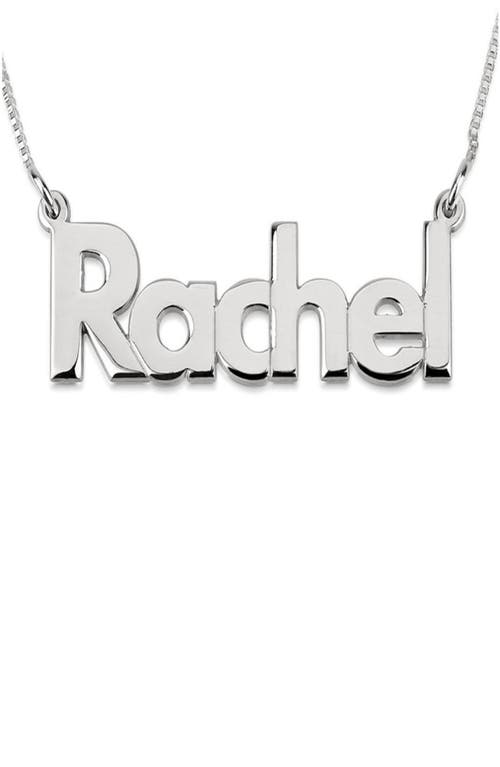 MELANIE MARIE Bold Nameplate Customizable Pendant Necklace in Sterling Silver at Nordstrom