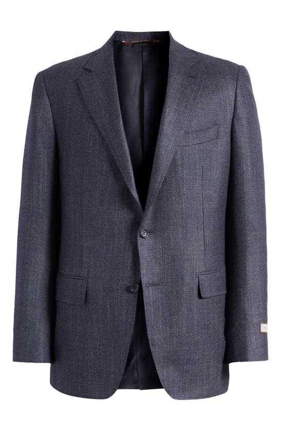 CANALI CANALI KEI TRIM FIT SLUB WOOL & SILK BLEND SPORT COAT