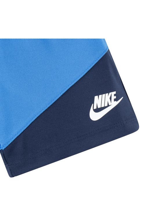 Shop Nike T-shirt & Colorblock Shorts Set In Midnight Navy