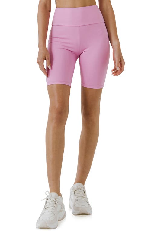 High Waist Bike Shorts in Bubblegum Pink