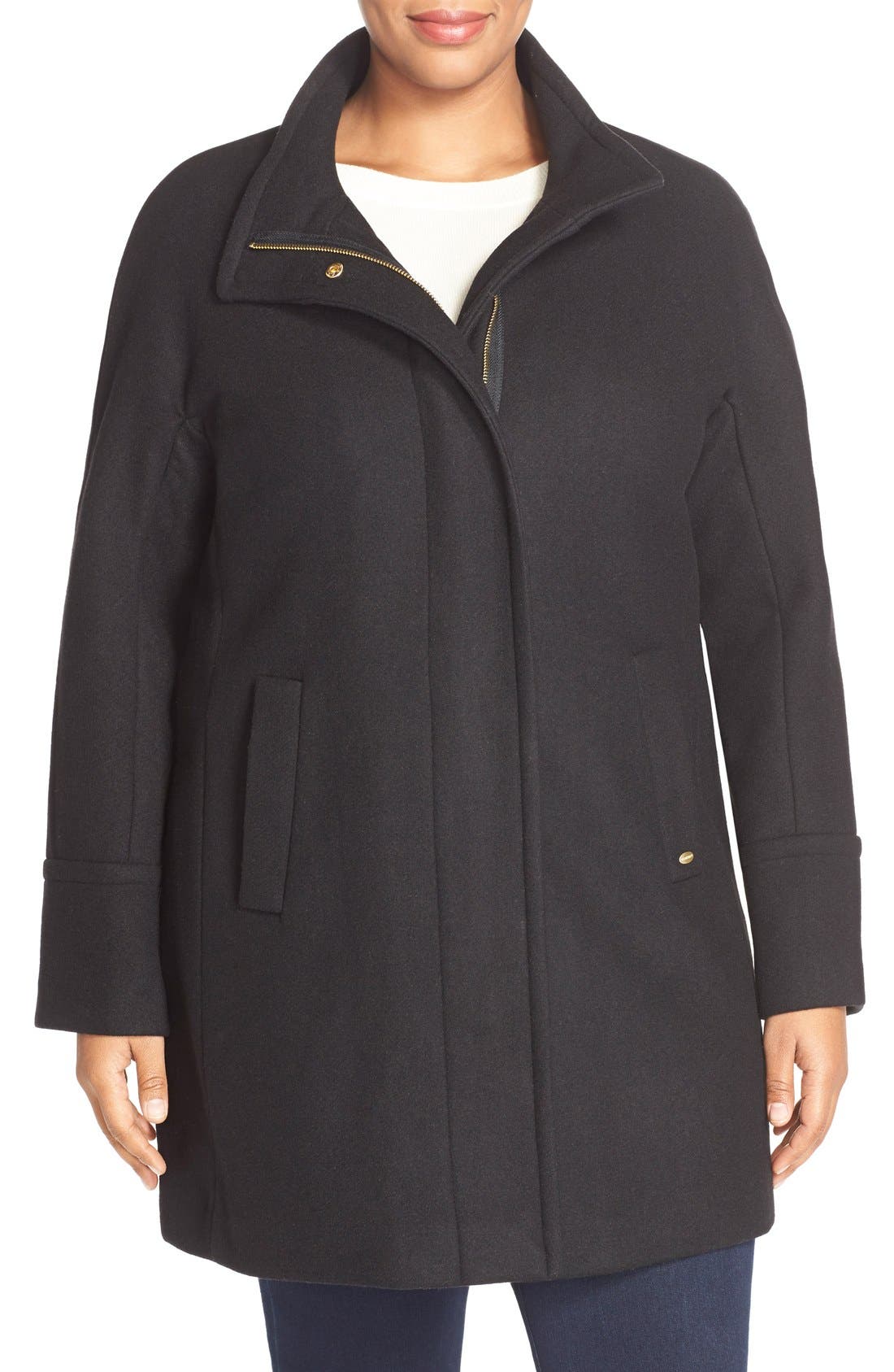 Ellen Tracy Wool Blend Stadium Coat (Plus Size) Nordstrom