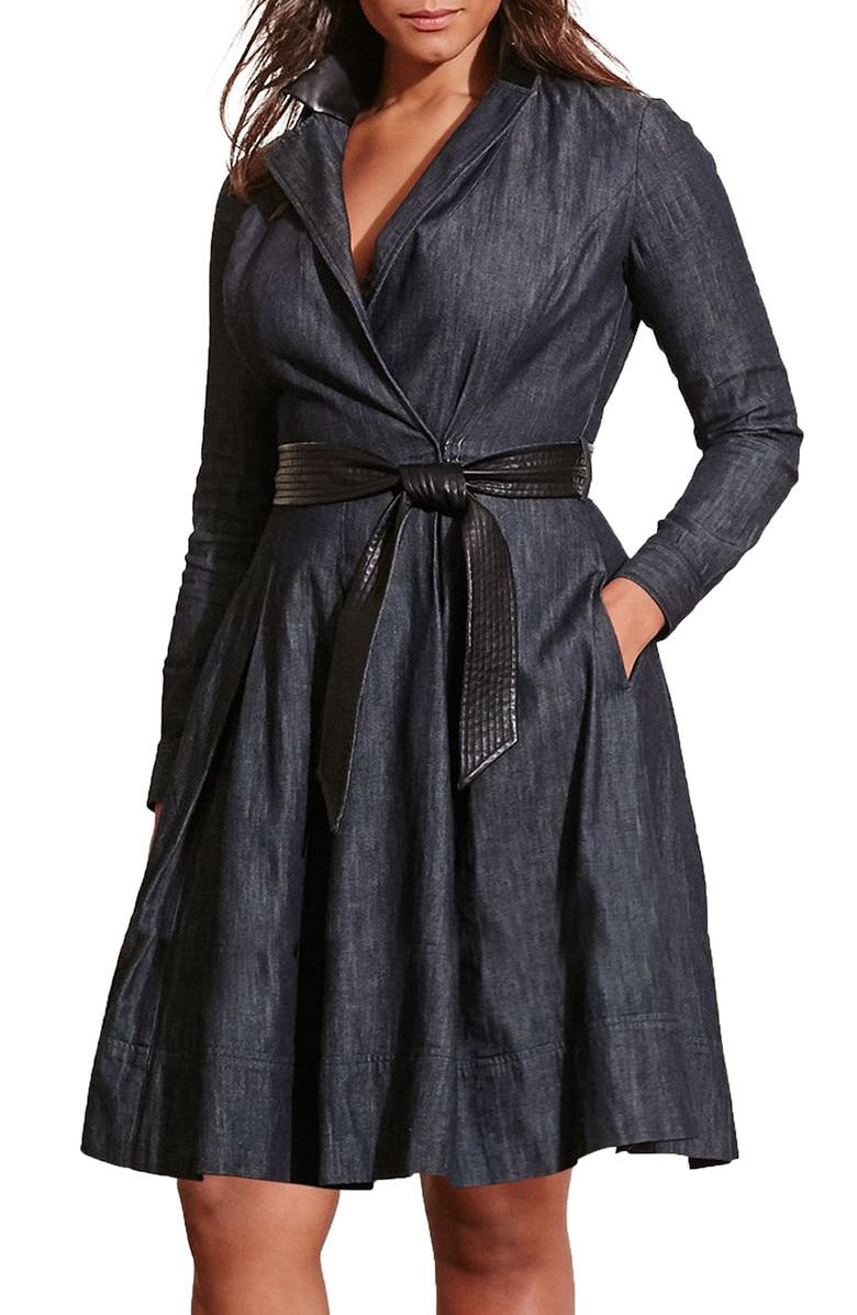 Lauren Ralph Lauren Denim Wrap Dress (Plus Size) | Nordstrom