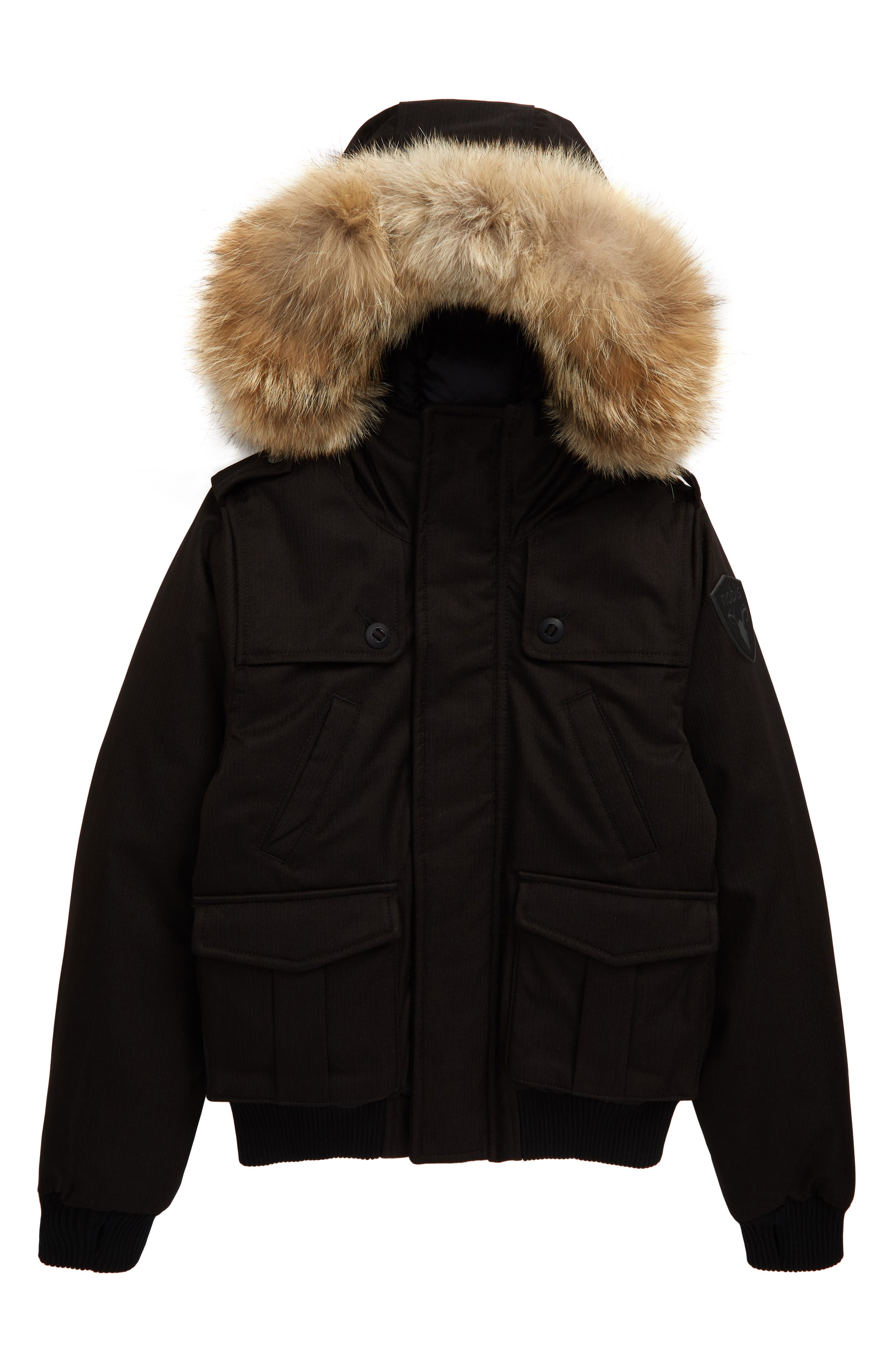 coat with coyote fur hood