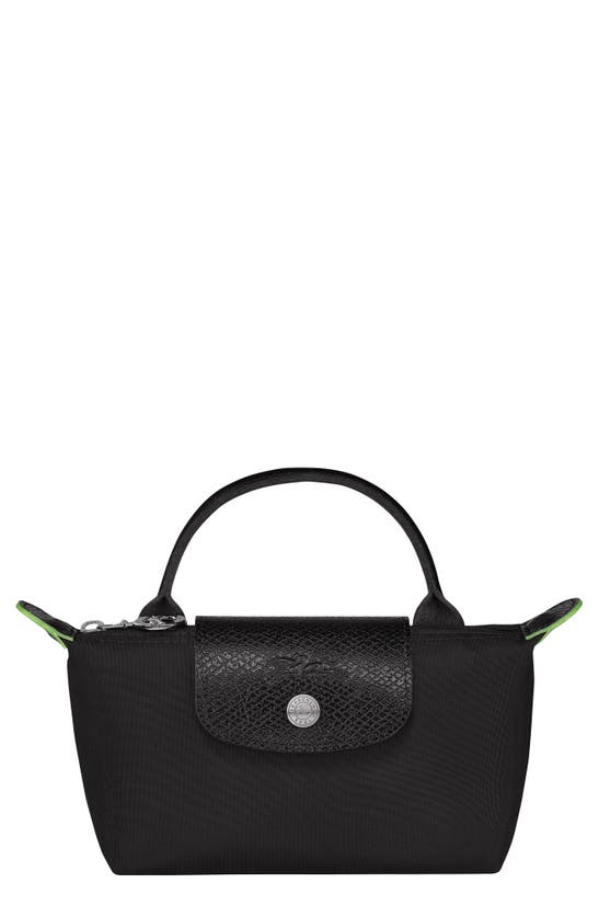 Shop Longchamp Le Pliage Recycled Canvas Cosmetics Case In Black