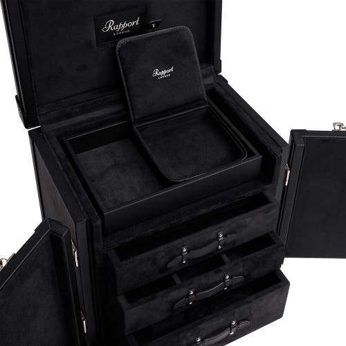 Shop Rapport London Tuxedo Watch, Jewellery And Accessory Trunk In Black