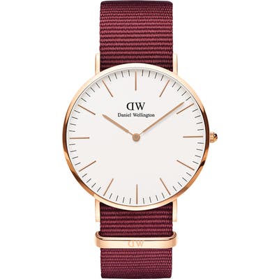 Daniel Wellington Classic Nylon Strap Watch, 40Mm