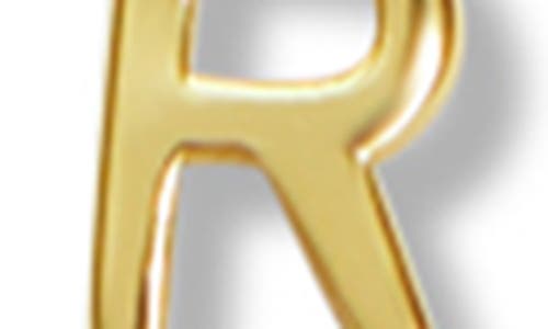 Argento Vivo Sterling Silver Initial Pendant Sterling Silver Paper Clip Chain Necklace In Gold - R
