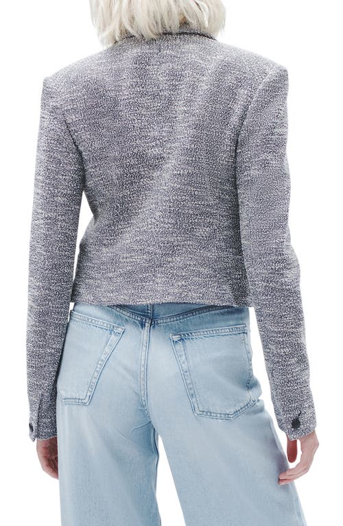 Rag & Bone Josie Cropped Italian Tweed Blazer In Nvywhiteml