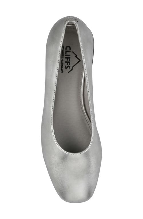 Cliffs By White Mountain Quintesa Pump In Silver Metallic Smooth