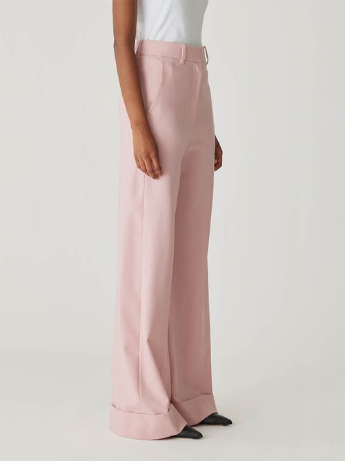 Shop Rebecca Taylor Calvary Twill Wide Leg Trouser In Calamine Pink