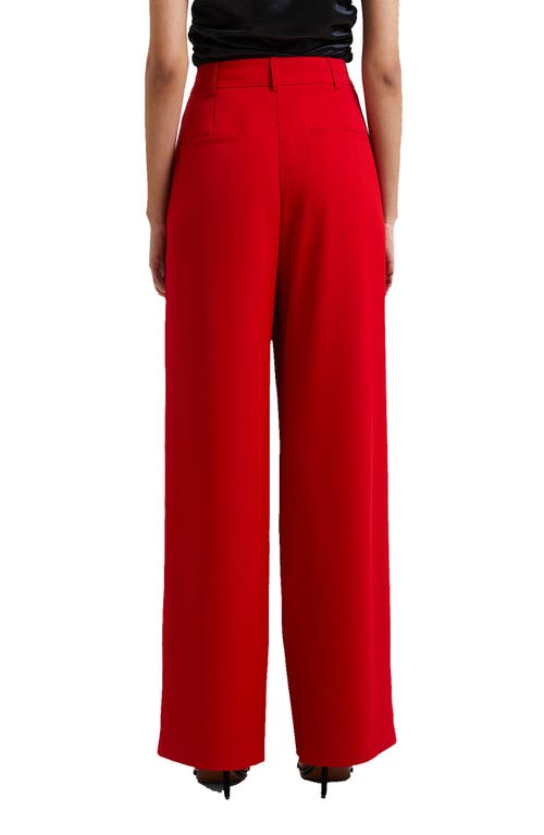 Shop French Connection Harrie Wide Leg Suiting Pants In Mars Red