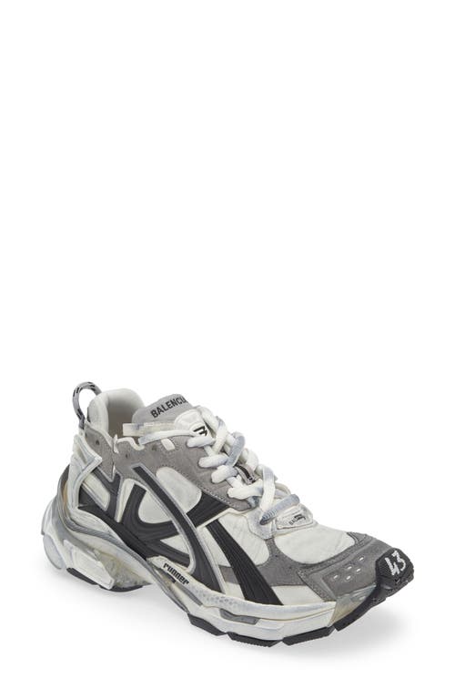 Balenciaga Runner Sneaker In Grey/white/black