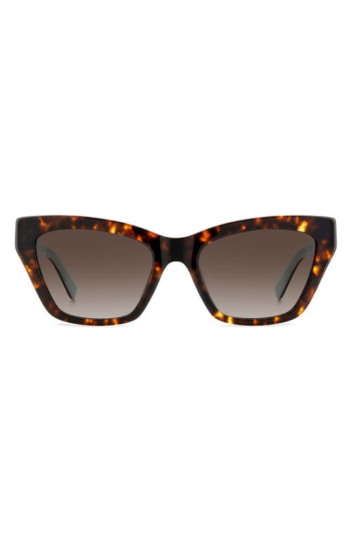 Kate Spade New York Fay 54mm Gradient Cat Eye Sunglasses In Brown
