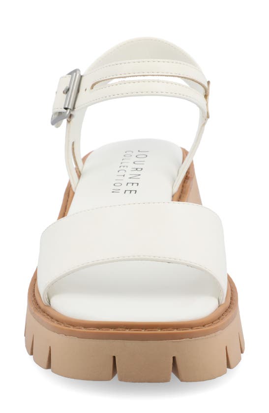 Shop Journee Collection Lug Platform Sandal In White