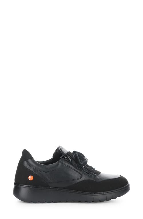 Softinos By Fly London Echo Sneaker In 000 Black Supple/suede
