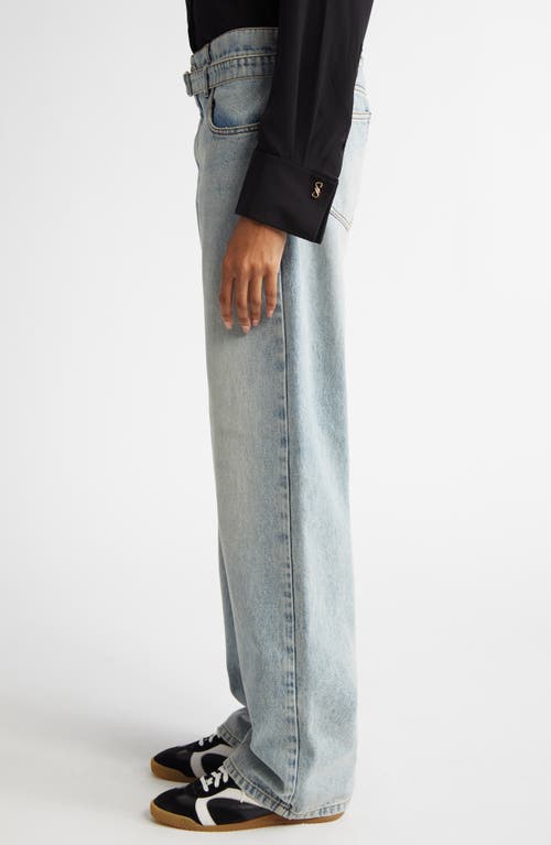 Shop Proenza Schouler Ellsworth Belted Boyfriend Jeans In Classic Wash